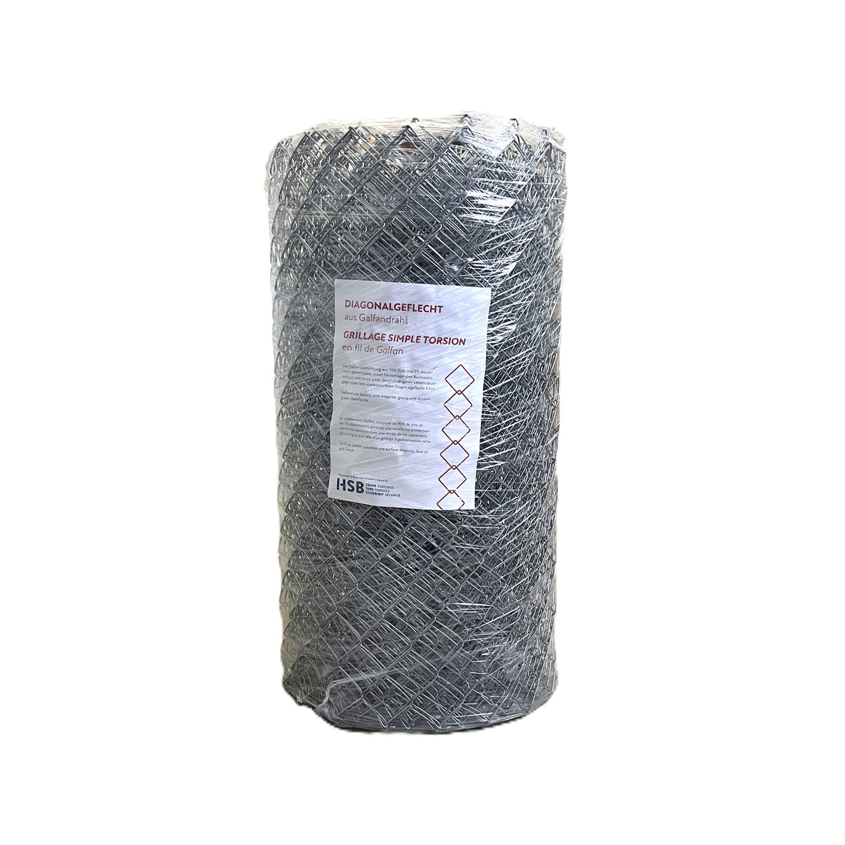 Diagonalgeflecht Galfan, Masche 40 mm