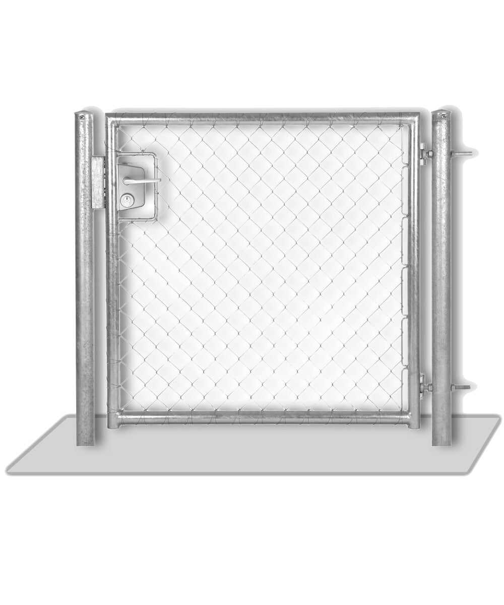 Türe einflüglig mit Rundrohrrahmen, feuerverzinkt