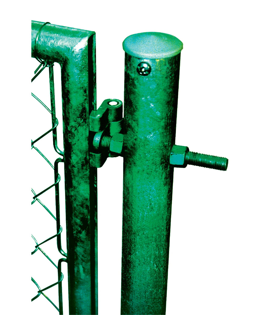 Türe zweiflüglig mit Rundrohrrahmen, grün RAL 6005