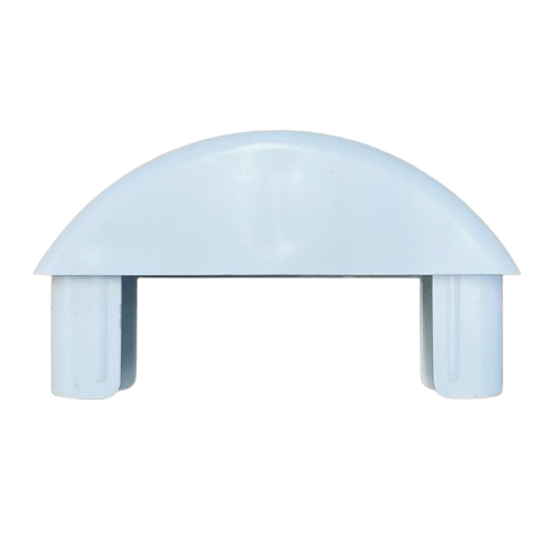 Capuchon en PVC demi-rond, blanc