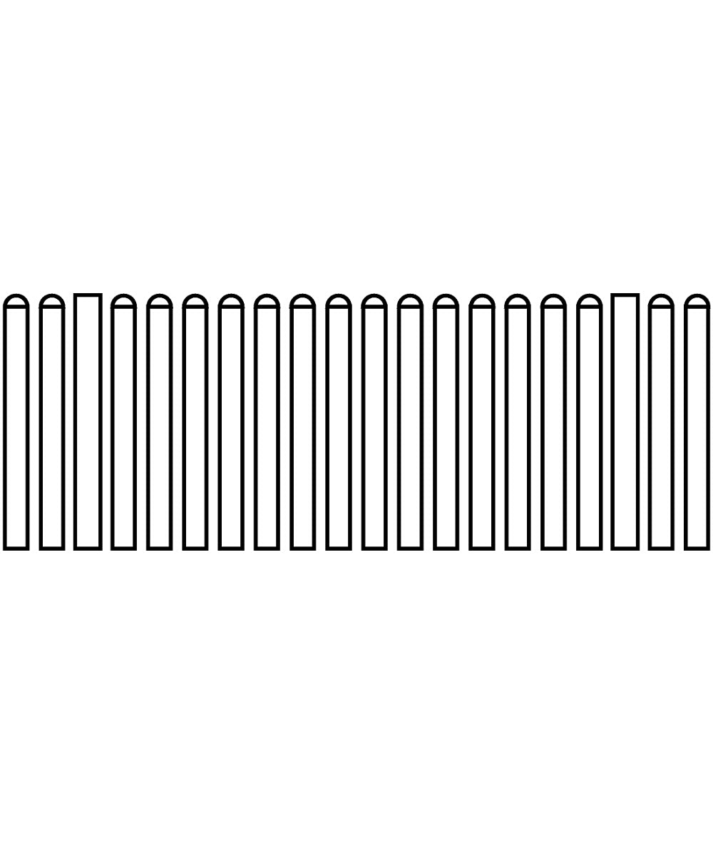 Élément de clôture à lattes blanc