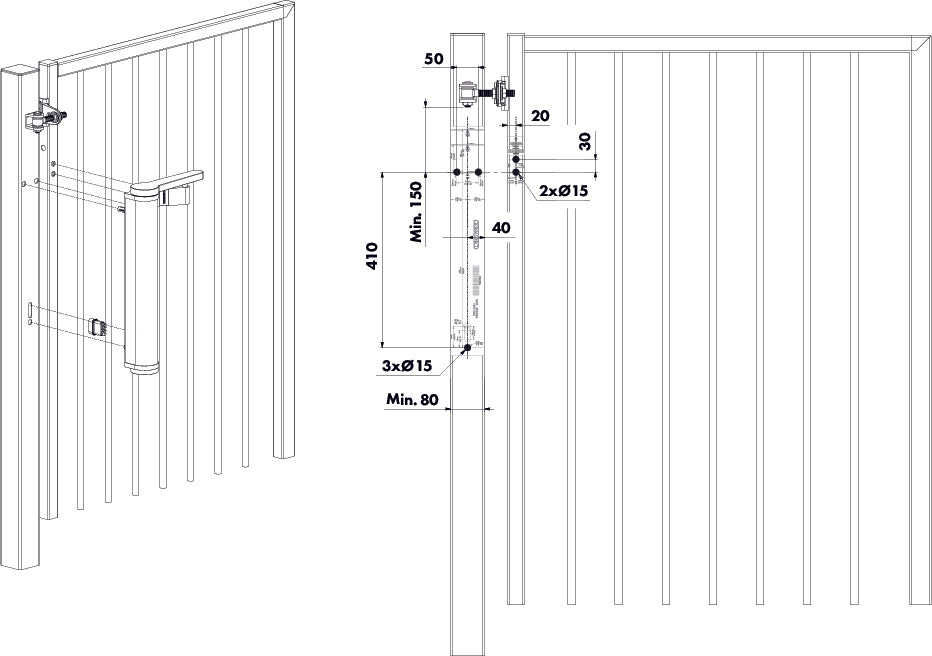 Ferme-portail motorisé VENUS