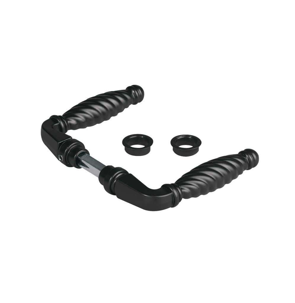 Paire de poignées de style en zamak noir 3006FAD16