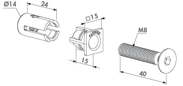 Befestigungsteile QUICK-FIX zu Schliesskasten