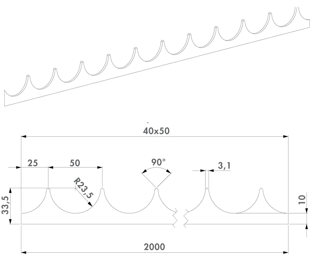 Barre dentelée à souder