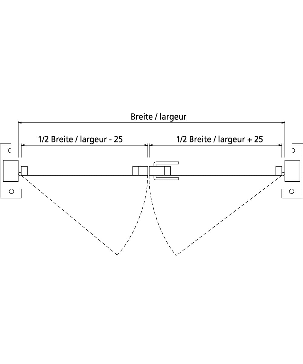 Cloison en treillis soudé porte à deux battants