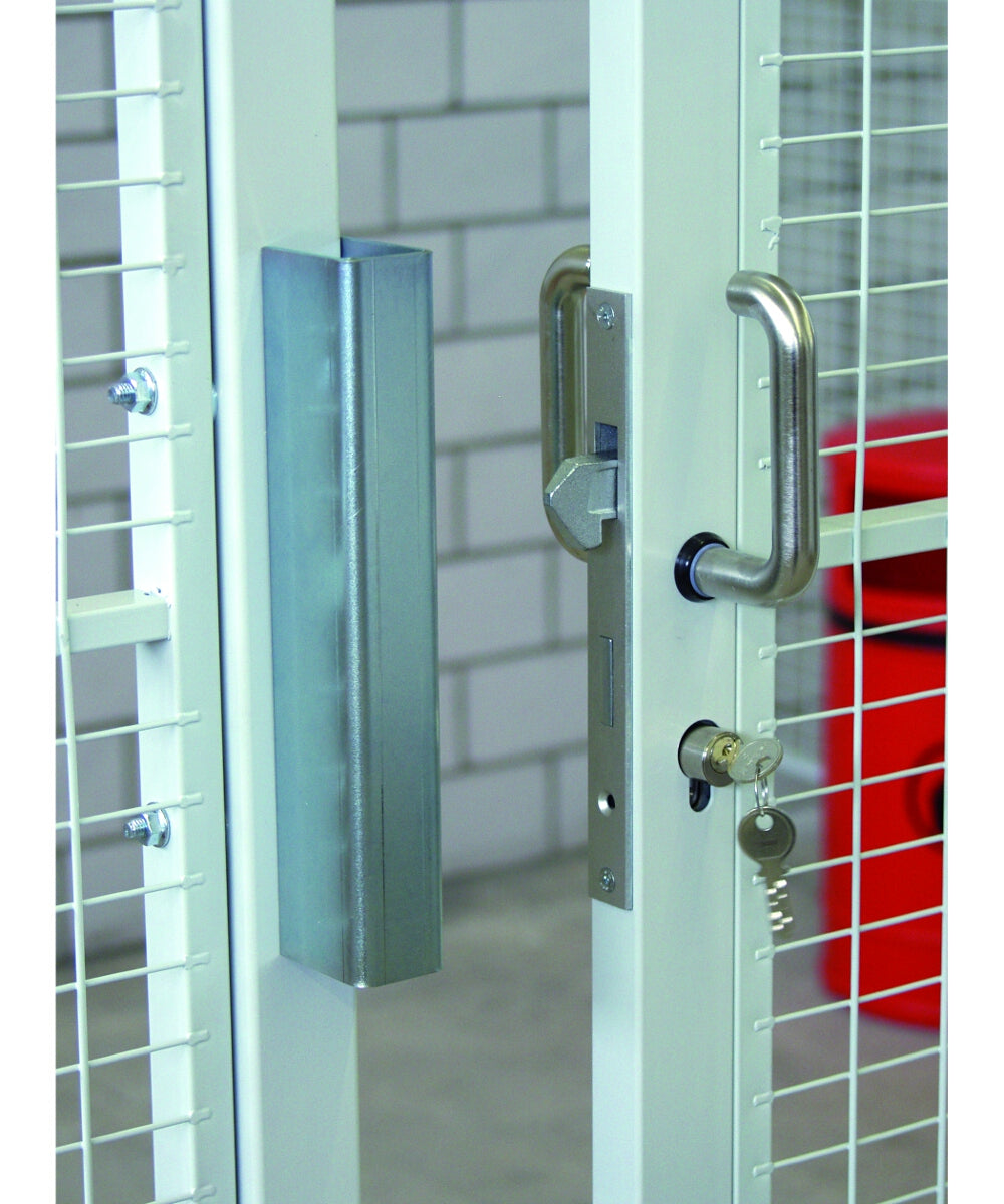 Cloison en treillis soudé porte coulissant à un seul vantail