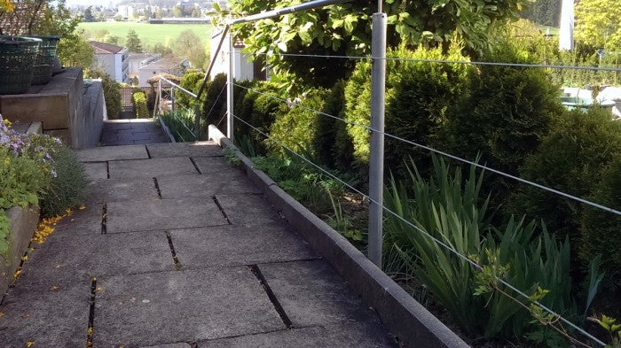 Drahtseilzaun rostfrei