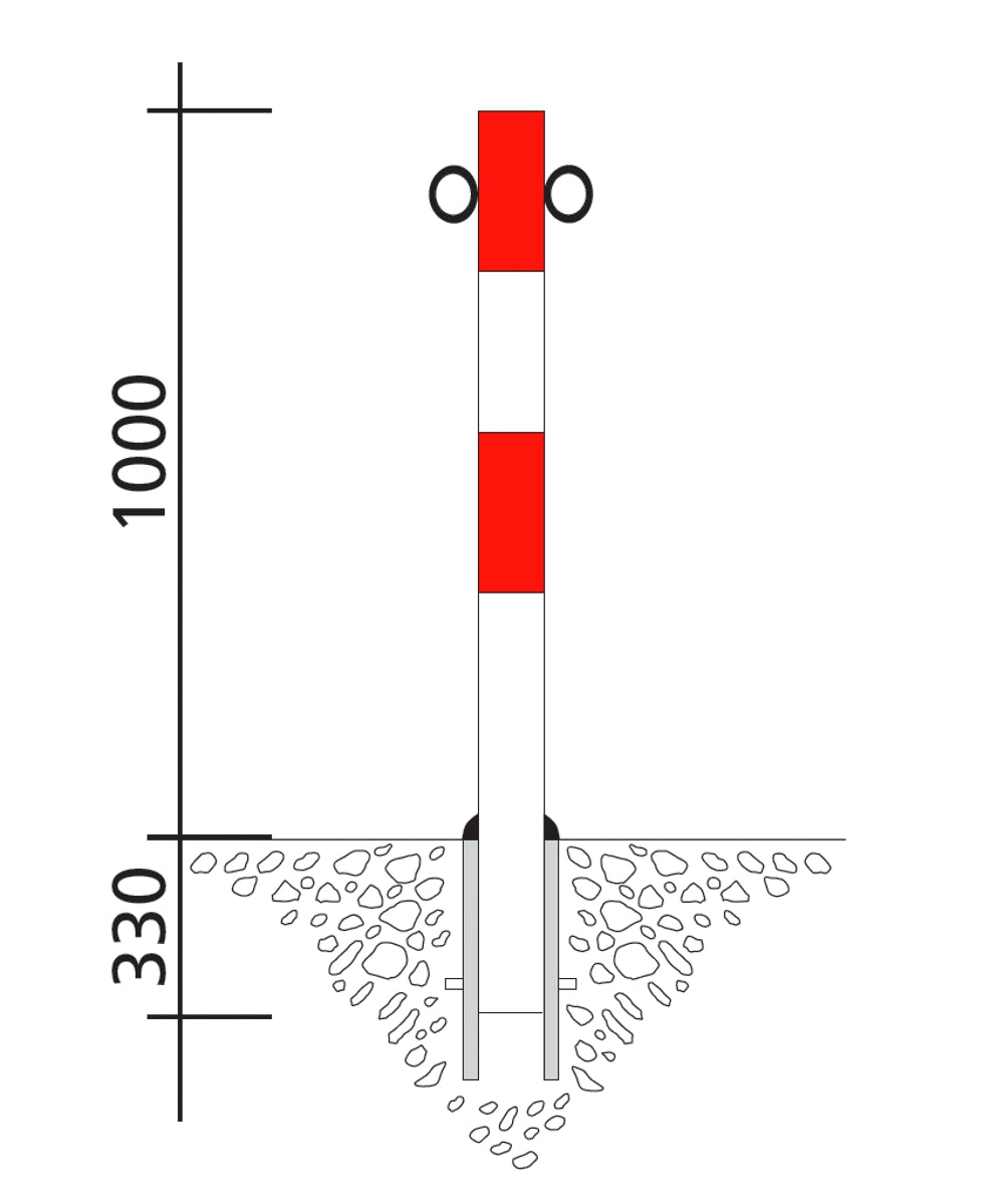 Herausnehmbarer Sperrpfosten PARAT A
