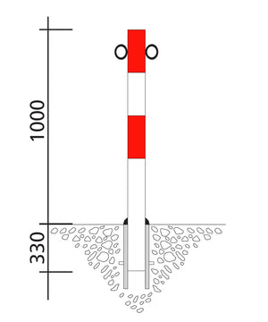 Herausnehmbarer Sperrpfosten PARAT A