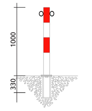 Herausnehmbarer Sperrpfosten PARAT B
