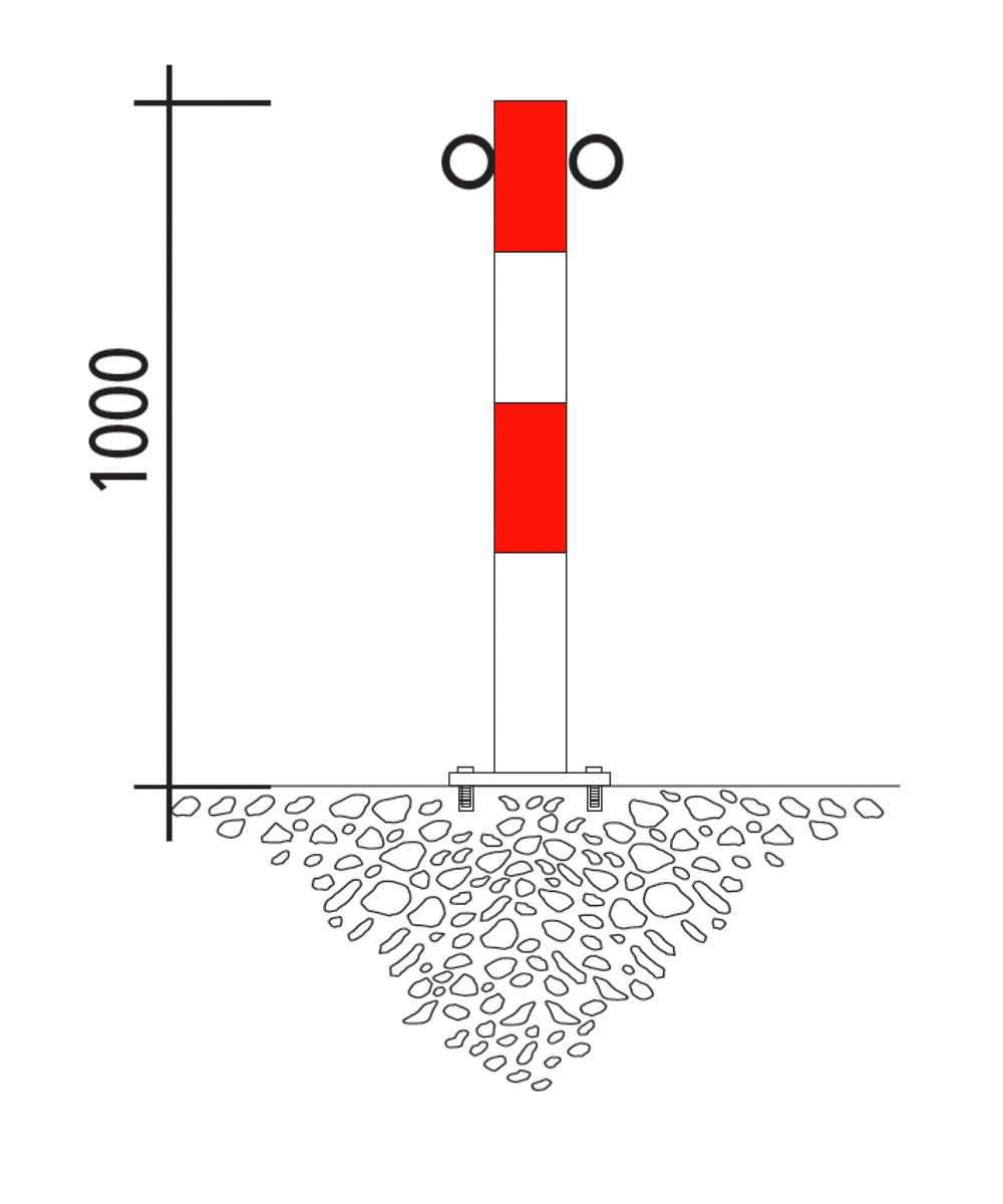 Herausnehmbarer Sperrpfosten PARAT B