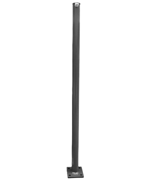 Rundrohrpfosten auf Fussplatte, anthrazit RAL 7016