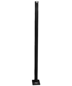 Rundrohrpfosten auf Fussplatte, schwarz RAL 9005