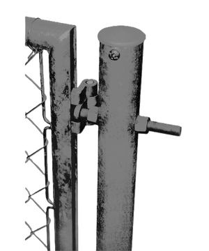 Türe zweiflüglig mit Rundrohrrahmen, anthrazit RAL 7016