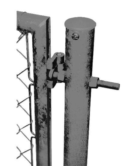 Türe zweiflüglig mit Rundrohrrahmen, anthrazit RAL 7016