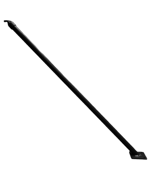 Rundrohrstrebe auf Fussplatte, schwarz RAL 9005