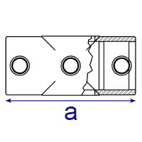 Kreuzverbinder 90° 2 End, 1 Durch