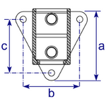 Plaque de base, fixation latérale 90°