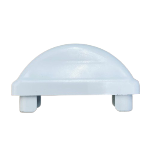 Capuchon en PVC demi-rond avec bord, blanc