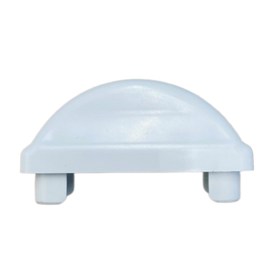 Capuchon en PVC demi-rond avec bord, blanc