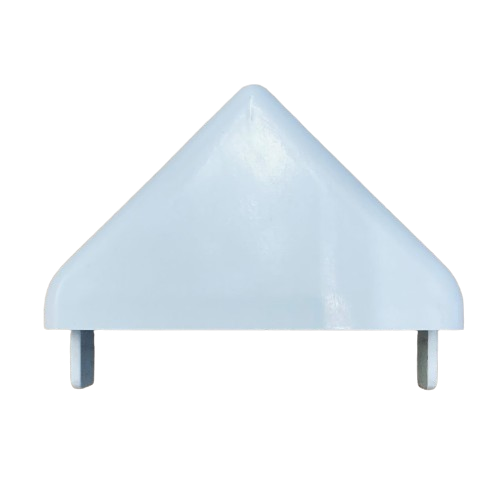 Abdeckkappe aus PVC spitz mit Rand, weiss