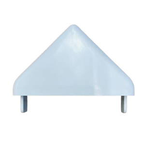 Abdeckkappe aus PVC spitz mit Rand, weiss