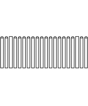 Élément de clôture à lattes blanc