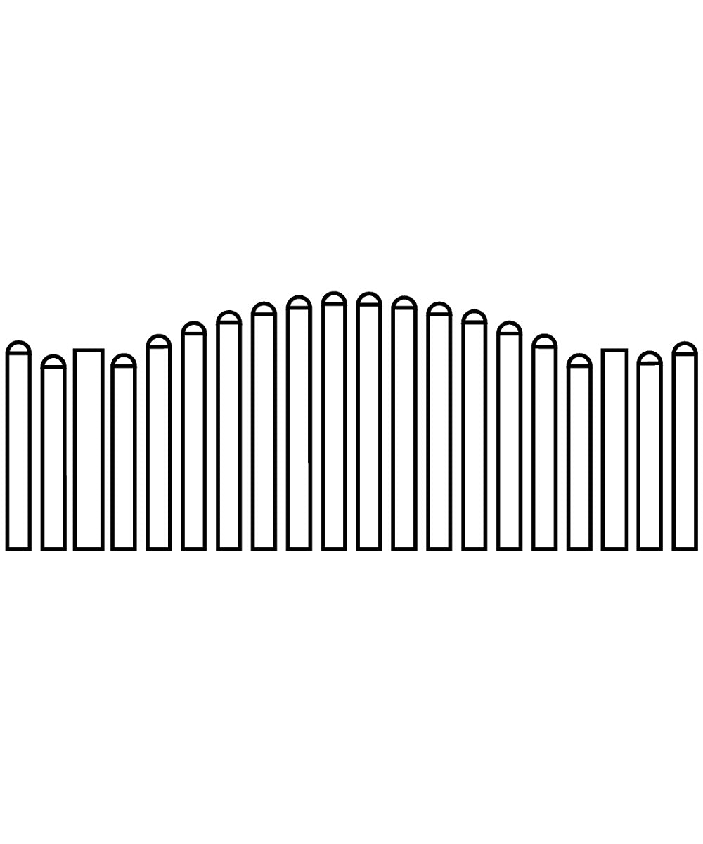 Élément de clôture à lattes blanc