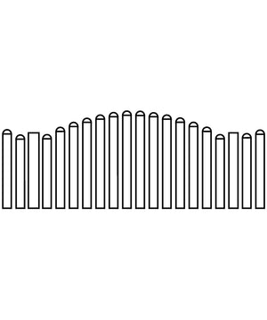 Élément de clôture à lattes blanc