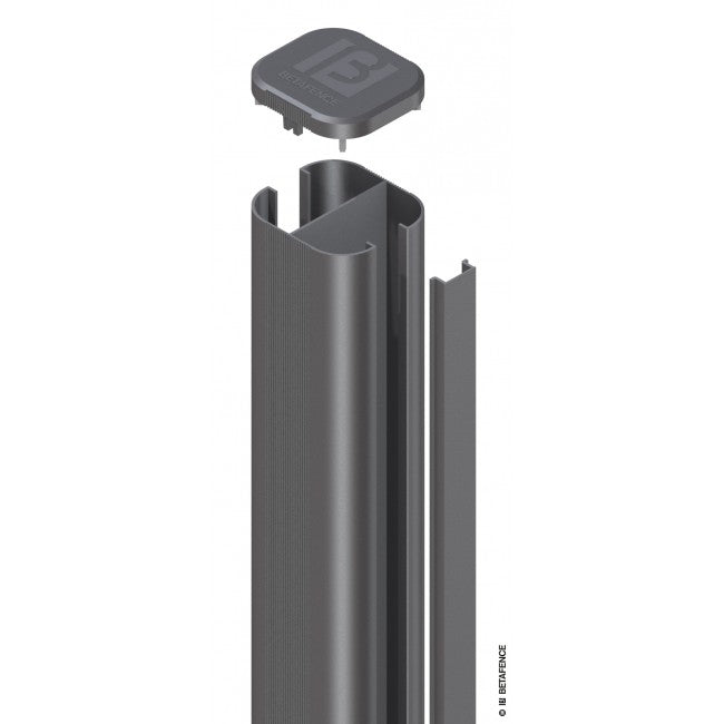 Pfosten aus Aluminium 70x70 mm anthrazit