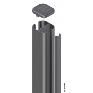 Pfosten aus Aluminium 70x70 mm anthrazit