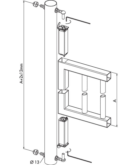 Charnière avec ressort pour portails de jardin SWING40