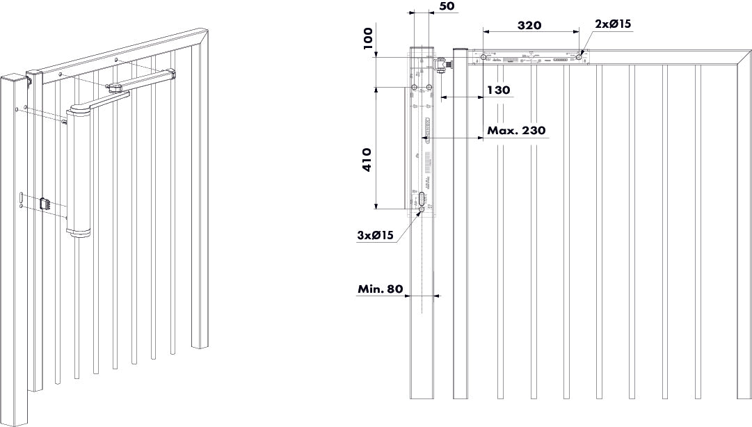 Ferme-portail motorisé VENUS