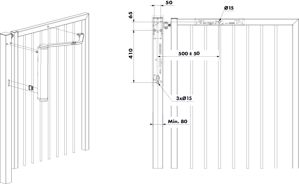 Ferme-portail motorisé VENUS