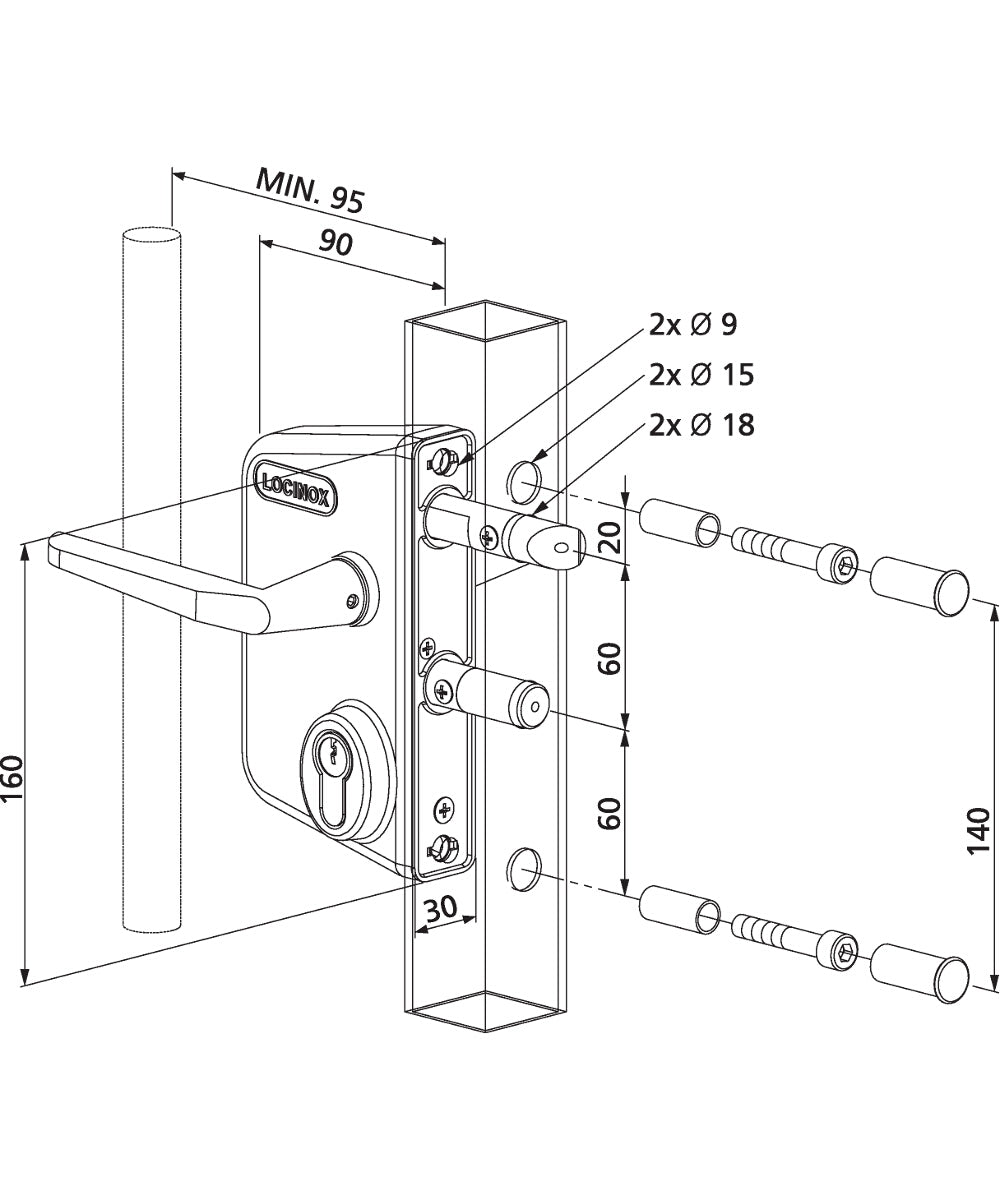 Serrure de porte Locinox