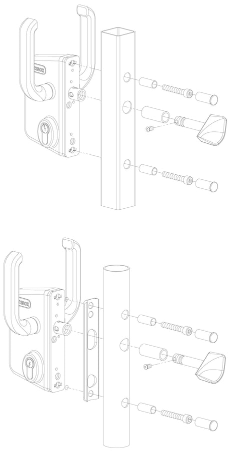Serrure pour portail coulissant