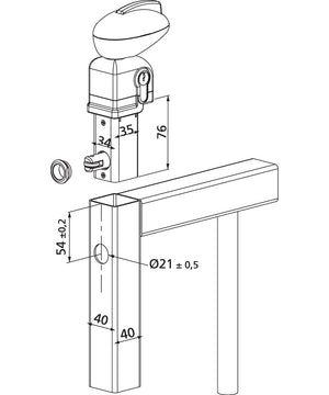Serrure pour piscine avec Gâche