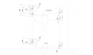 Set de montage pour poteau rond pour MAMMOTH180