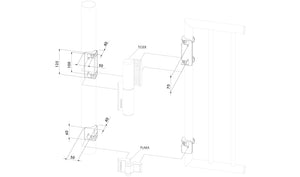 Montage-Set zu Rundpfosten für TIGER