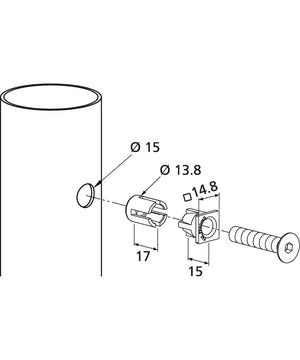 Fixations Quick-Fix pour gâche de fermeture
