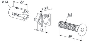 Fixations Quick-Fix pour gâche de fermeture