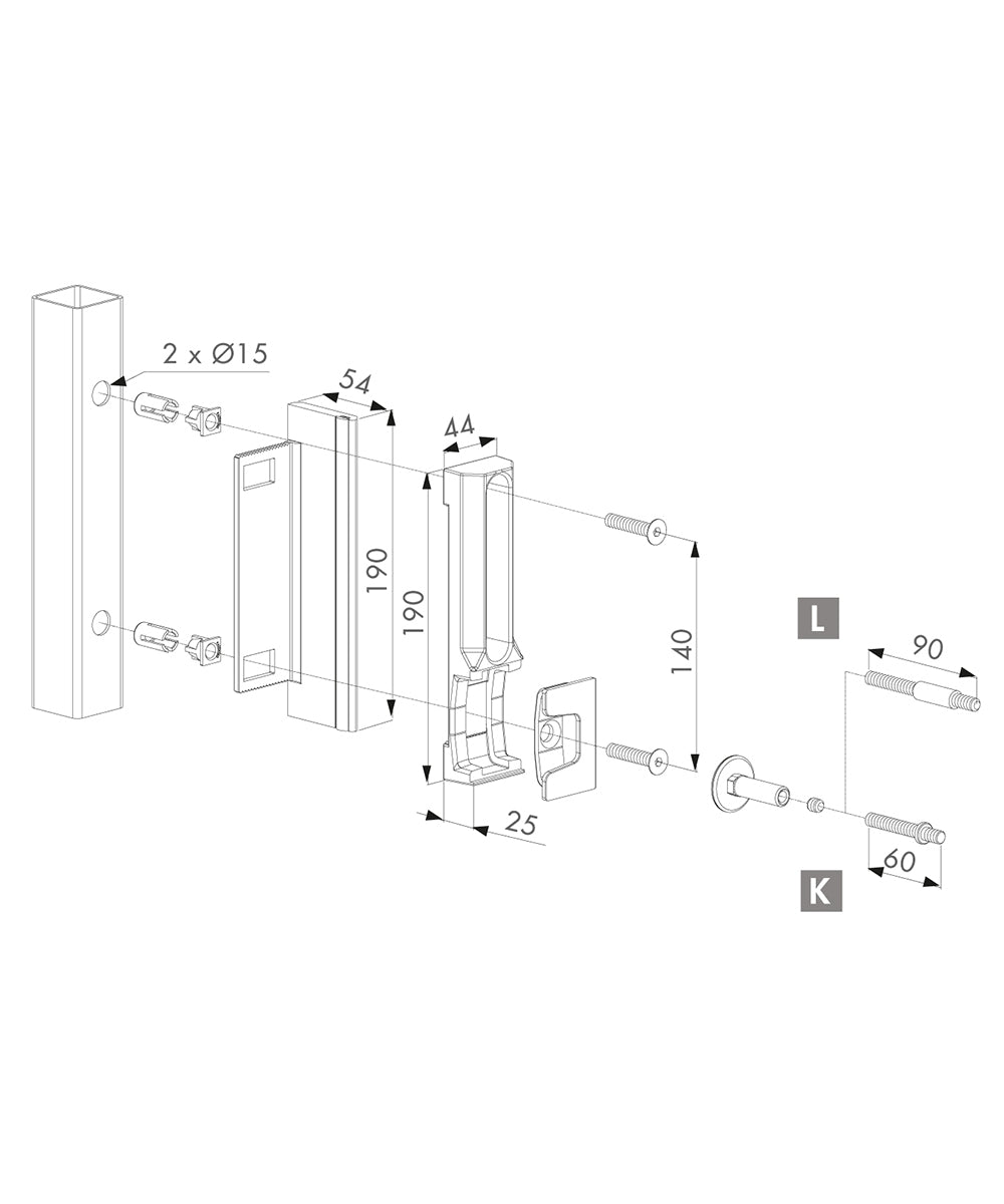 Gâche de sécurité inoxydable