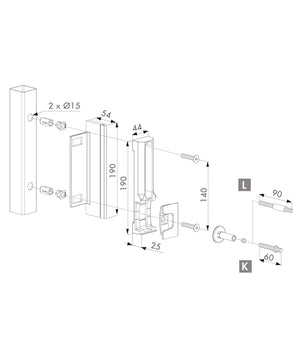 Gâche de sécurité inoxydable