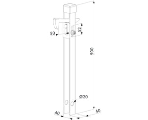 Arrêt de portail galvanisé à chaud ABL