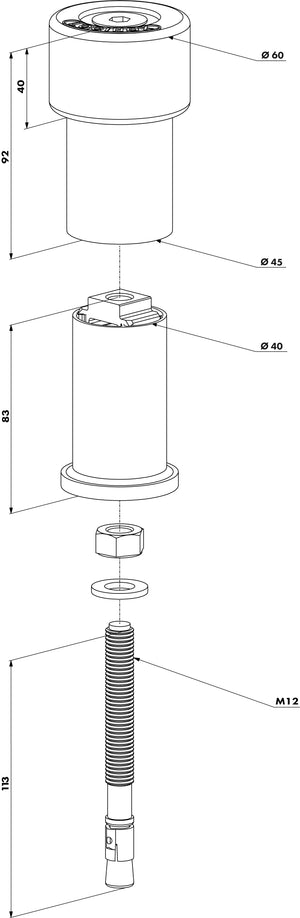 Butée de porte en caoutchouc
