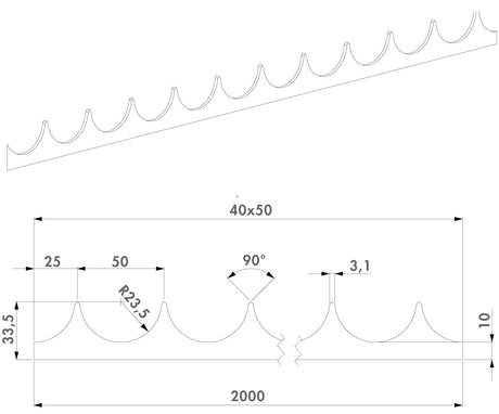 Barre dentelée à souder