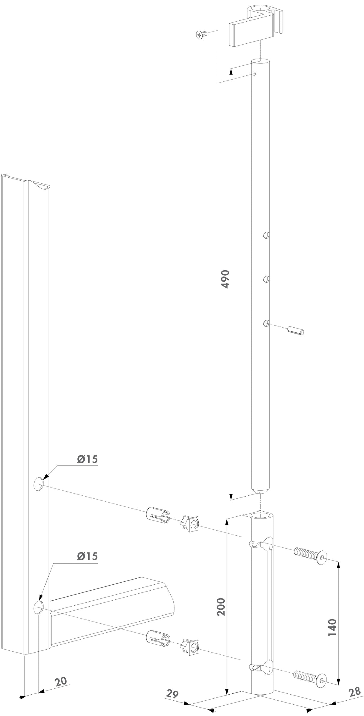 Verrou de sol monté en applique VSF