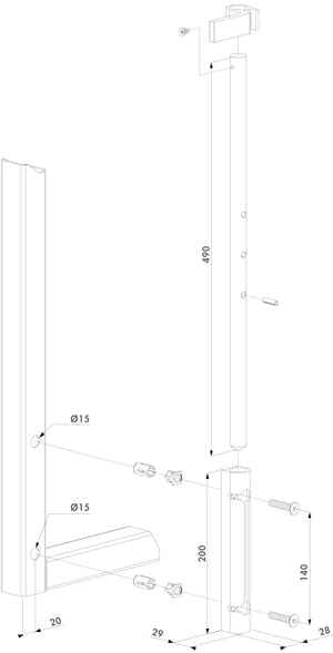 Verrou de sol monté en applique VSF