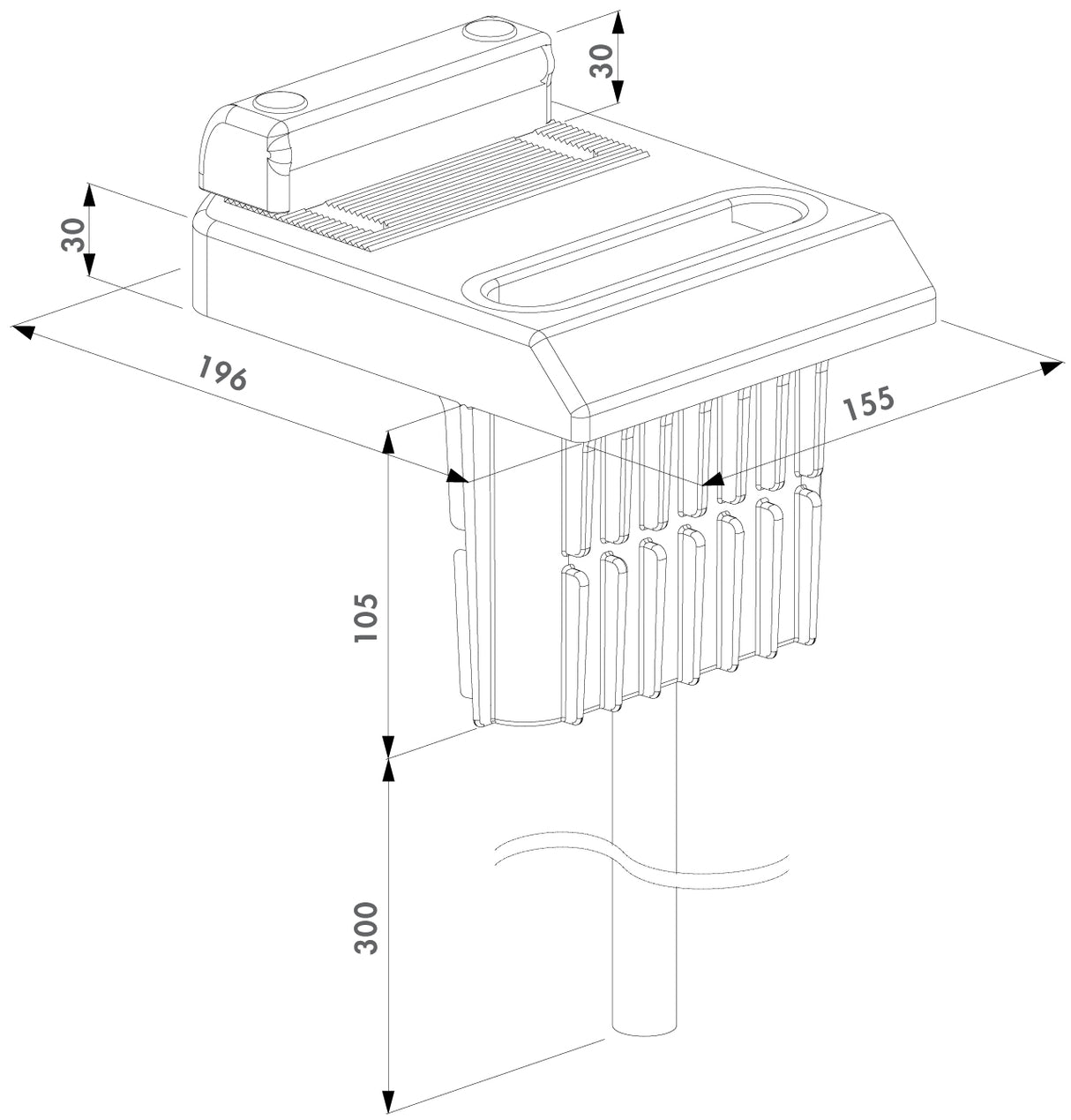 Bodenanschlag für externen Bolzen-Stangenriegel OGS